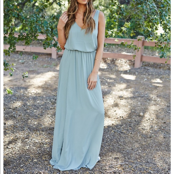 Sage Green Bridesmaid Silver Sage Bridesmaid Dresses Mumu NWT $198 Show Me  Your MUMU Faith Maxi
